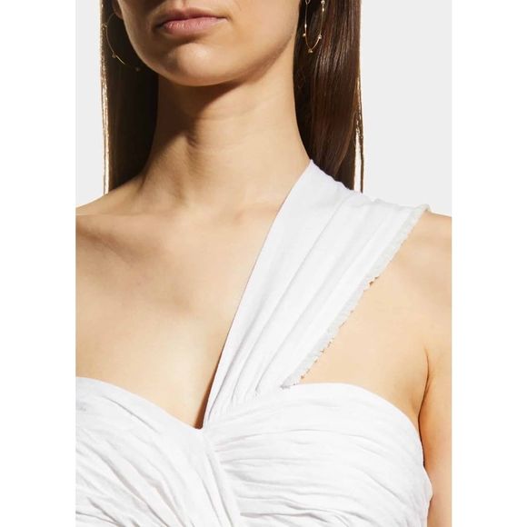 CINQ A SEPT Sori Tiered Cotton One-Shoulder Dress US 0 $465 - Picture 4 of 11
